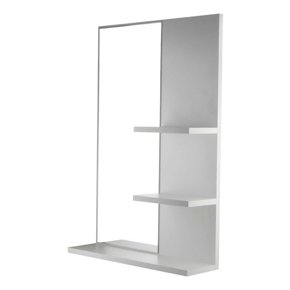 Espelho Para Banheiro Com Armário Branco Liege B 68Cm - 3