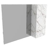 Espelheira Para Banheiro 1 Porta Bn3602 Marmore Branco - 1