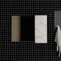 Espelheira Para Banheiro 1 Porta Bn3602 Marmore Branco - 5