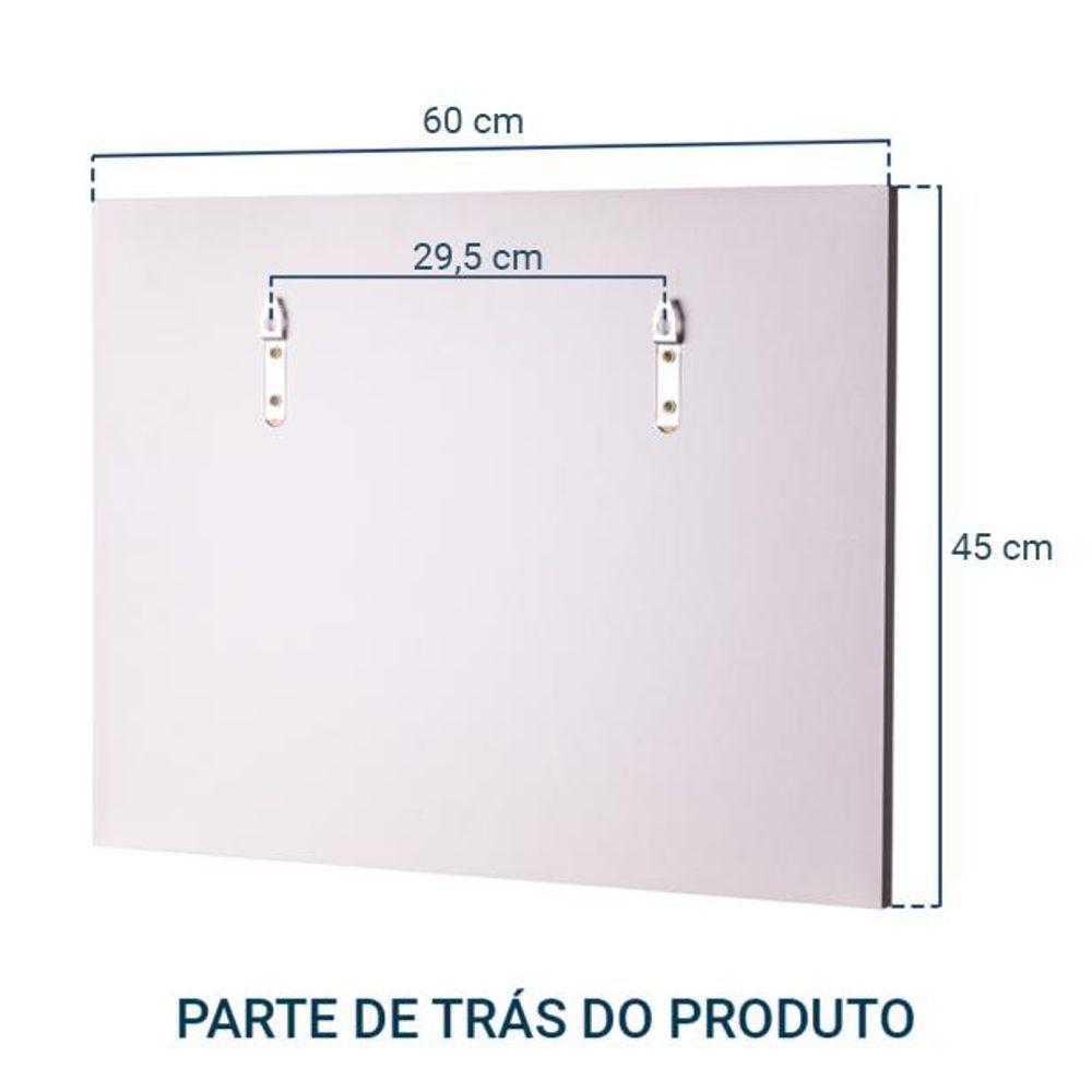 Espelho Redondo P/ Banheiro C/ Prateleiras Branco 60 X 45Cm - 2