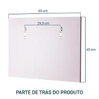 Espelho Redondo P/ Banheiro C/ Prateleiras Branco 60 X 45Cm - 2