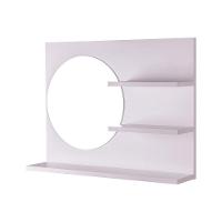 Espelho Redondo P/ Banheiro C/ Prateleiras Branco 60 X 45Cm - 4