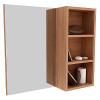 Espelheira Para Banheiro 3 Nichos Bn3609 Amendoa - 1