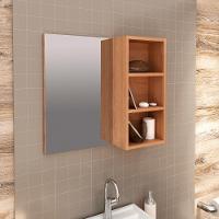 Espelheira Para Banheiro 3 Nichos Bn3609 Amendoa - 3