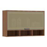 Armário Aéreo 120cm 1 Porta Basculante C/Vidro Reflecta Is - 1