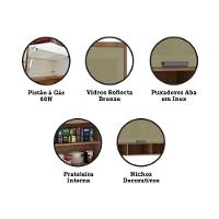 Armário Aéreo 120cm 1 Porta Basculante C/Vidro Reflecta Is - 2