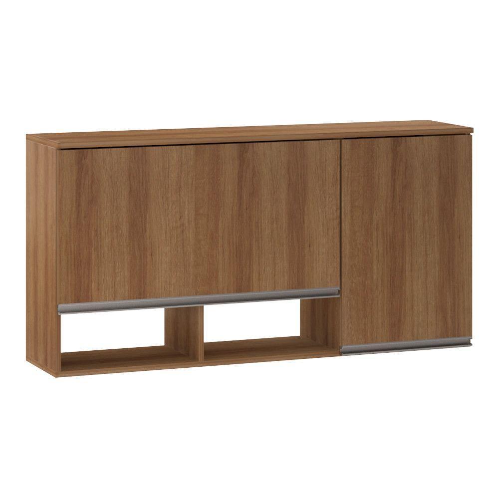 Armário Aéreo 120cm 2 Portas Basculantes C/Nichos Diana - 1