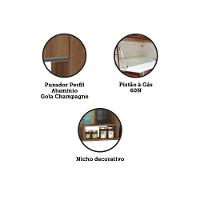 Armário Aéreo 120cm 2 Portas Basculantes C/Nichos Diana - 3