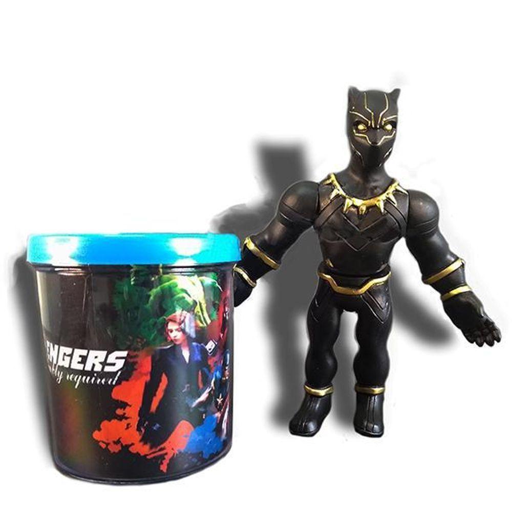 Kit Boneco Pantera Negra Marvel 16Cm + Caneca 350Ml - 1