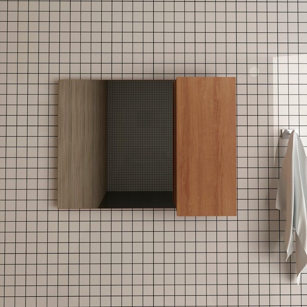 Espelheira Para Banheiro 1 Porta Bn3602 Amendoa - 2