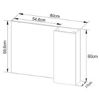 Espelheira Para Banheiro 1 Porta Bn3602 Amendoa - 3