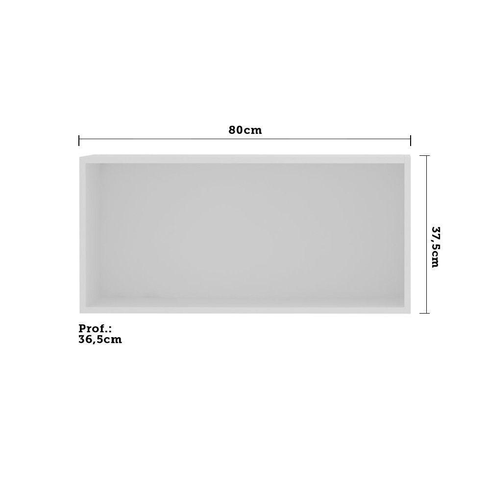 Armário Basculante 80cm 1 Porta Branco Polar C/Kashmir - 2