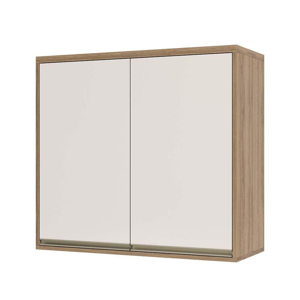 Armário Aéreo 80cm 2 Portas 1 Prateleira Mel Vanilla - 1