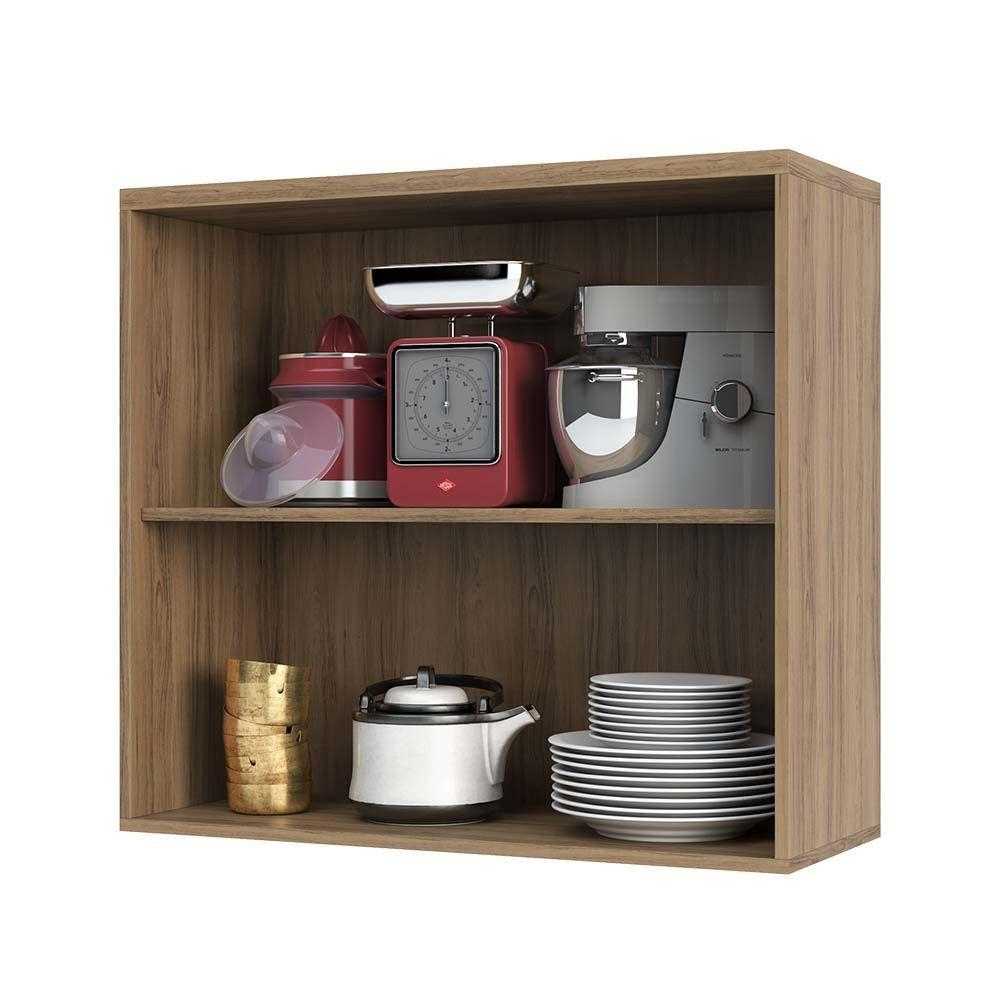 Armário Aéreo 80cm 2 Portas 1 Prateleira Mel Vanilla - 5