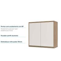 Armário Aéreo 80cm 2 Portas 1 Prateleira Mel Vanilla - 2