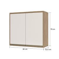 Armário Aéreo 80cm 2 Portas 1 Prateleira Mel Vanilla - 3