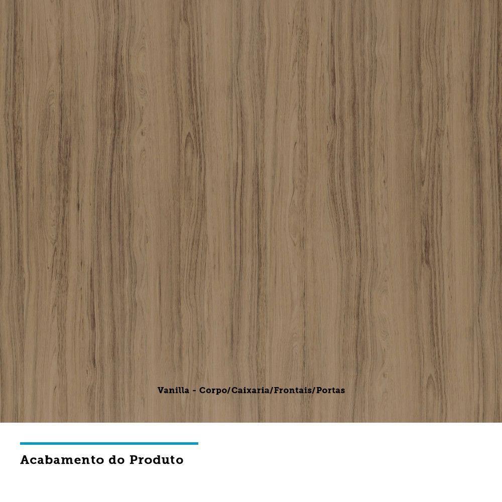 Armário Aéreo 80cm 2 Portas Vidro Reflecta 1 Prateleira Lari - 5