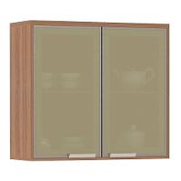 Armário Aéreo 80cm 2 Portas Vidro Reflecta 1 Prateleira Lari - 2