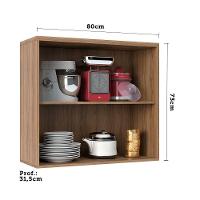 Armário Aéreo 80cm 2 Portas Vidro Reflecta 1 Prateleira Lari - 6