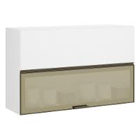 Armário Basculante 120cm 2 Portas E C/Vidro Reflecta Bronze - 1