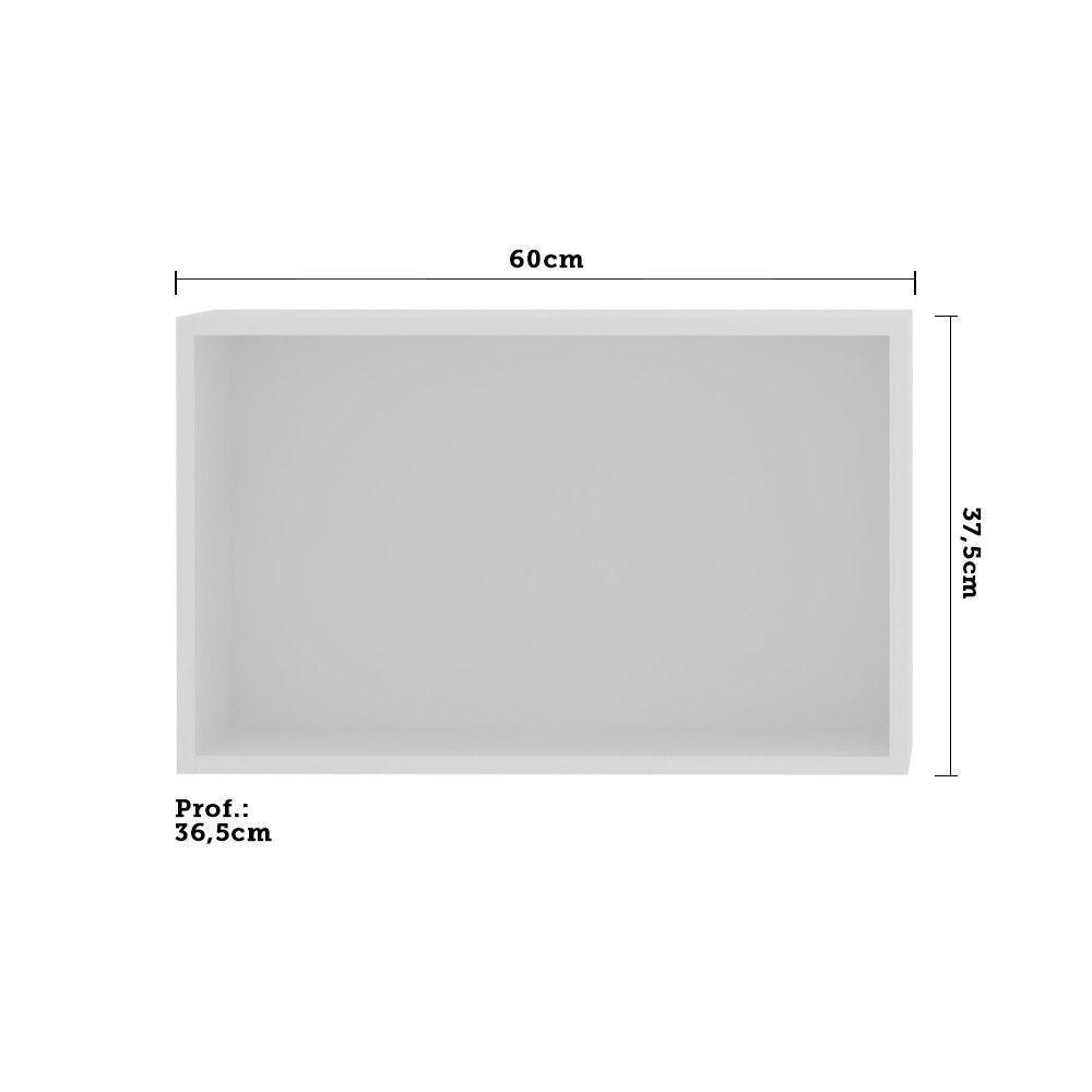 Armário Basculante 60cm 1 Porta Branco Polar C/Nogueira - 3