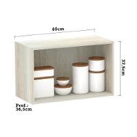 Armário Basculante 60cm 1 Porta Luci Legno Crema C/Cumaru - 3