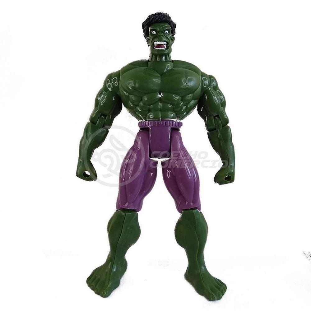 Boneco Articulado 25Cm Action Incrivel Hulk + Mascara 16Cm - 1