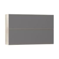 Armário Basculante Duplo 120cm 2 Portas Legno Crema C/Cinza - 1