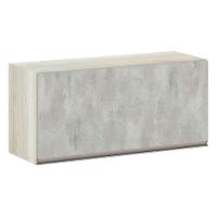 Armário Basculante 80cm 1 Porta Legno Crema C/Concreto - 1