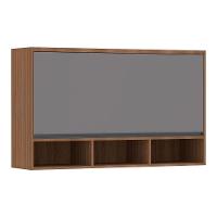 Armário Aéreo 120cm 1 Porta Basculante C/Nichos Isa Vanill - 1