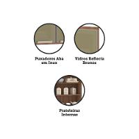 Armário Aéreo Cristaleira 80cm 2 Portas C/Vidro Reflecta - 2