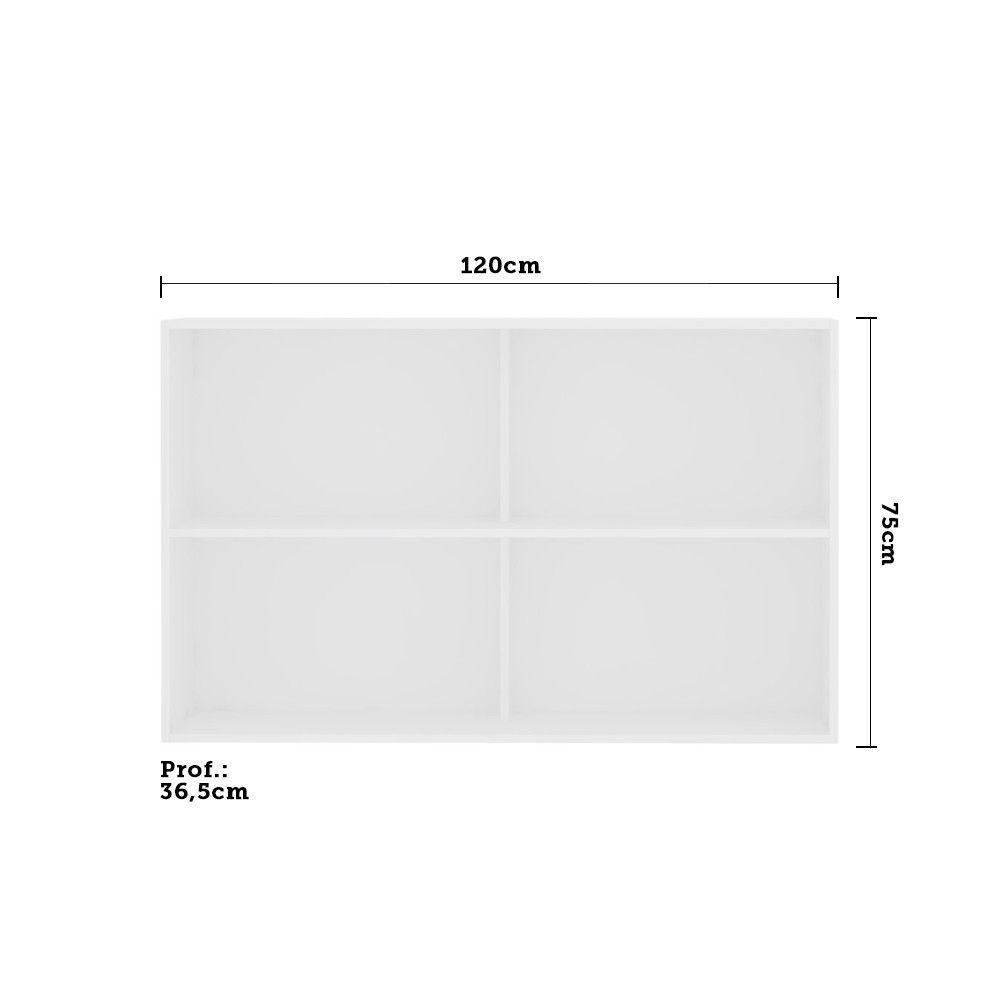 Armário Basculante Duplo 120cm 2 Portas Branco Polar - 3