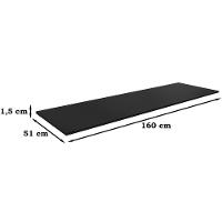 Armario Aereo E Balcao Com Tampo 160 Cm Andreia Preto Reajl Preto - 7