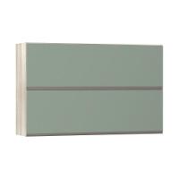 Armário Basculante Duplo 120cm 2 Portas Legno Crema C/Verde - 1