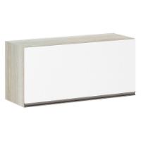 Armário Basculante 80cm 1 Porta Legno Crema C/Branco Polar - 1