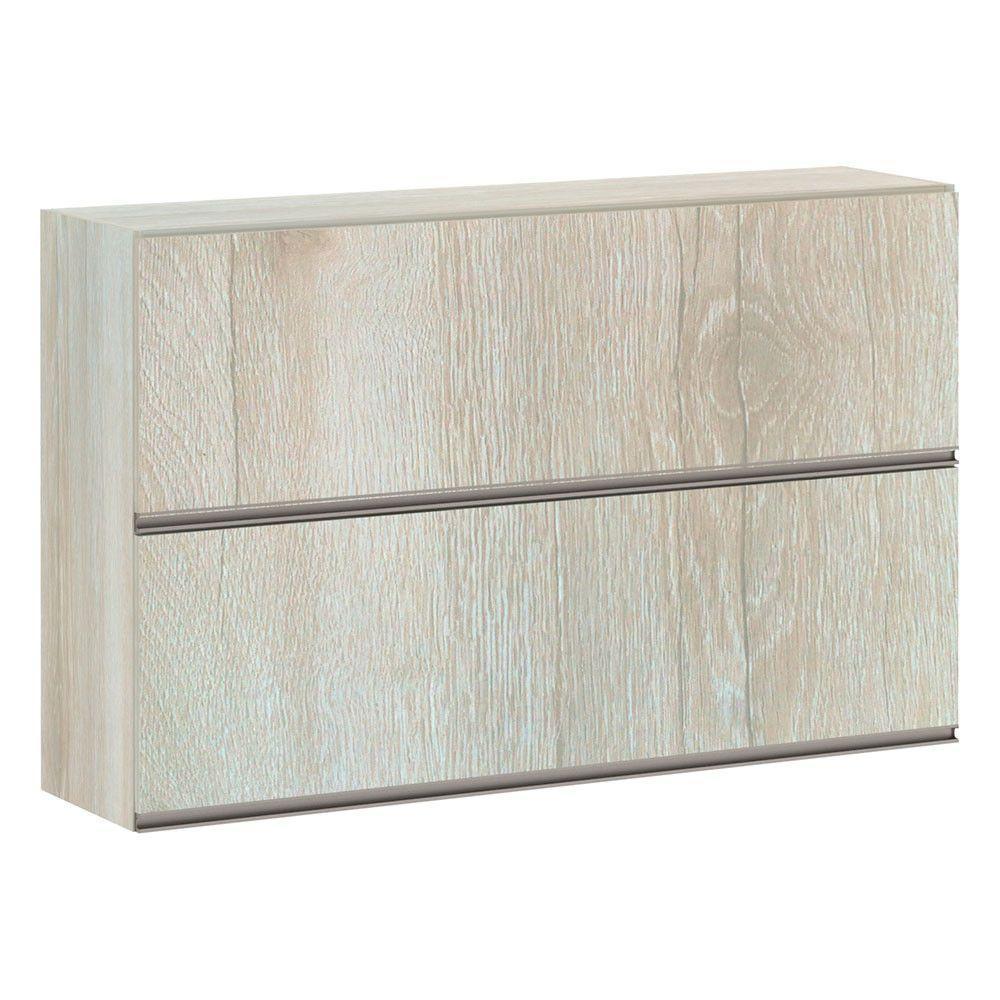 Armário Basculante Duplo 120cm 2 Portas Luci Legno Crema - 1