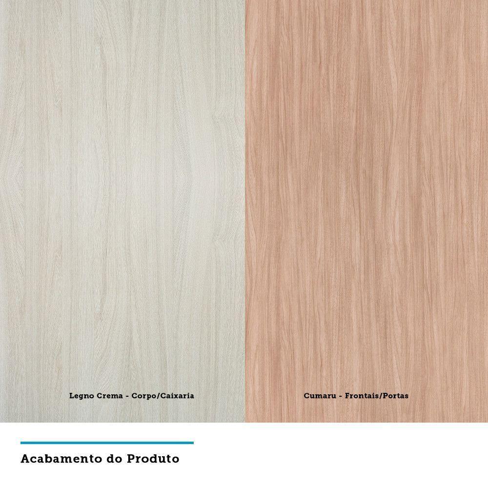Armário Basculante Duplo 120cm 2 Portas Lis Legno Crema - 2