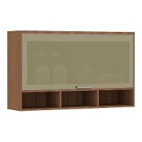 Armário Aéreo 120cm 1 Porta Basculante C/Vidro Reflecta - 1