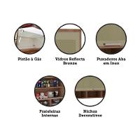 Armário Aéreo 120cm 1 Porta Basculante C/Vidro Reflecta - 2