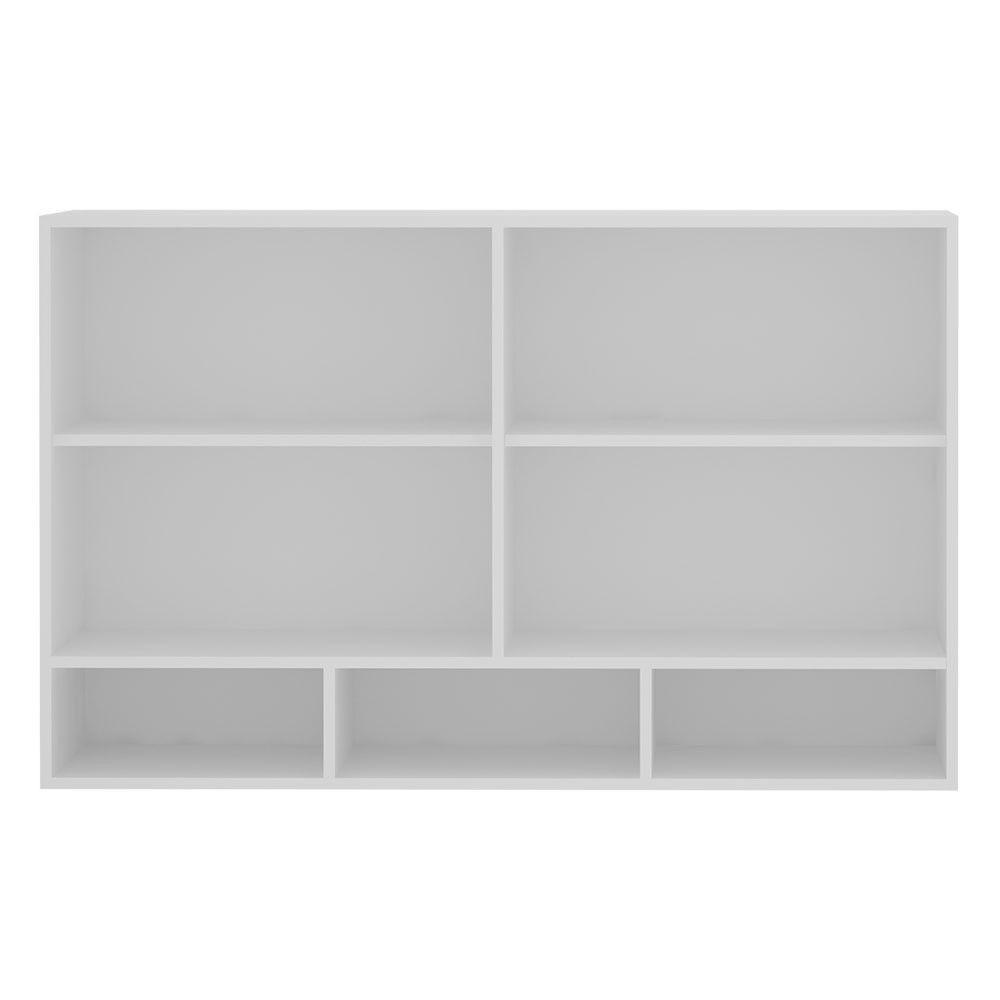 Armário Aéreo 120cm 2 Portas Branco C/Nicho E Vidro - 3