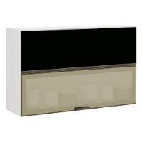 Armário Basculante 120cm 2 Portas E C/Vidro Reflecta Bronze - 1