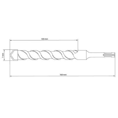 Broca Para Concreto 7x160 Mm Tramontina Em Aço Especial Com Encaixe Sds Plus Tramontina