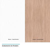 Armário Basculante 90cm 1 Porta Branco Polar C/Cumaru - 2