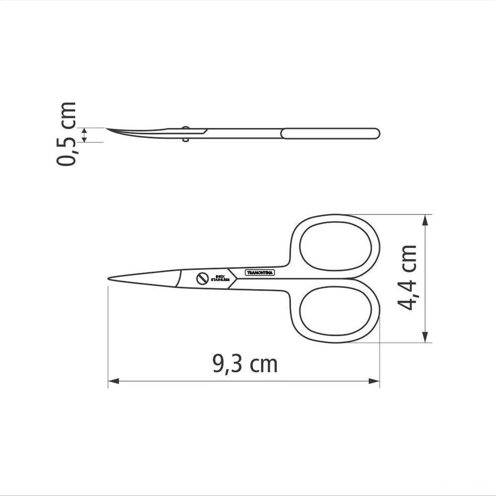 Tesoura De Unha E Acabamentos Tramontina Em Aço Inox 3,5" Tramontina - 5