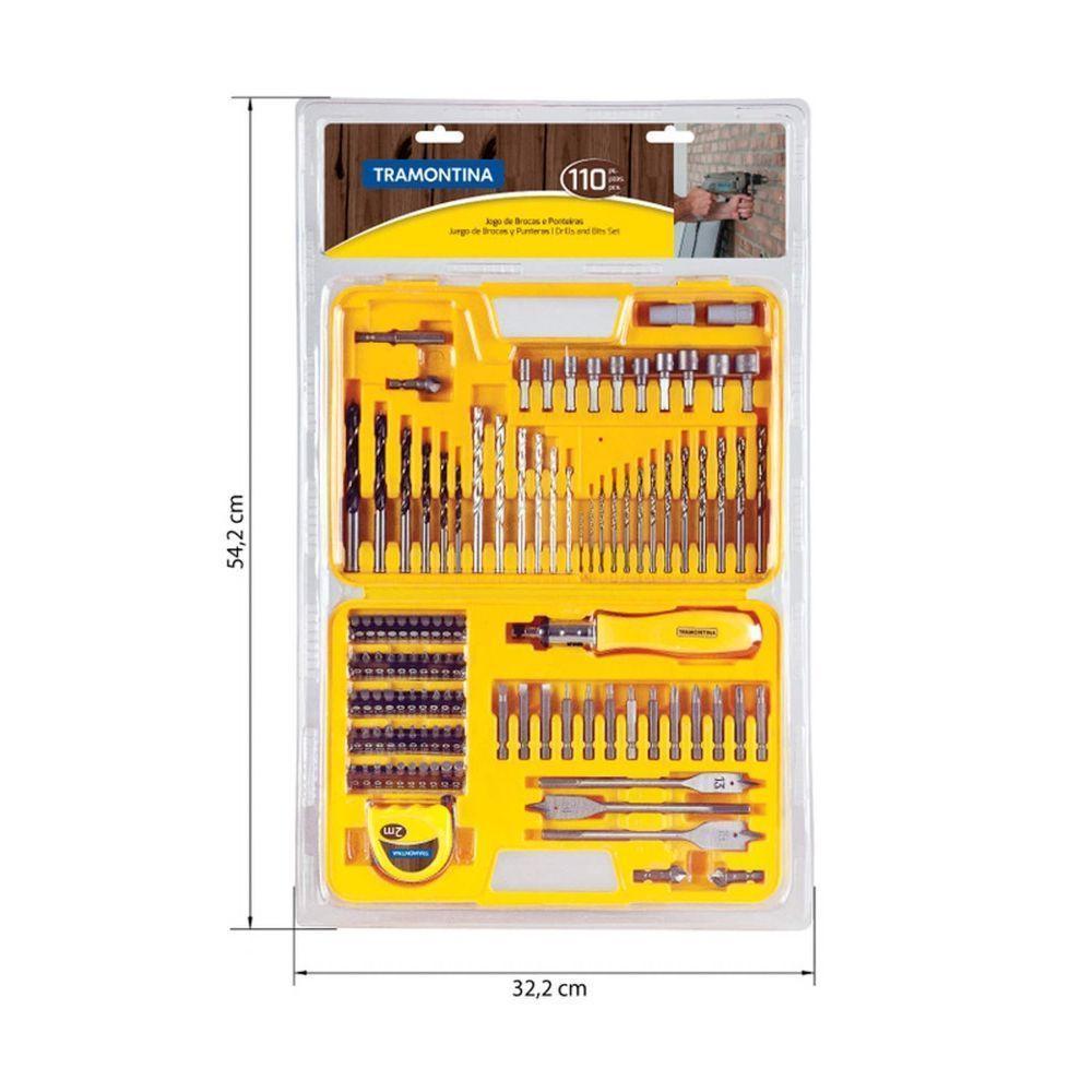 Maleta Plástica Com Brocas E Ponteiras Tramontina Para Uso Doméstico 110 Peças Tramontina - 2