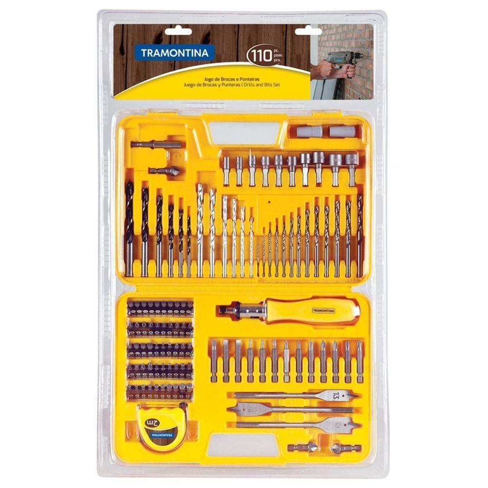 Maleta Plástica Com Brocas E Ponteiras Tramontina Para Uso Doméstico 110 Peças Tramontina - 3