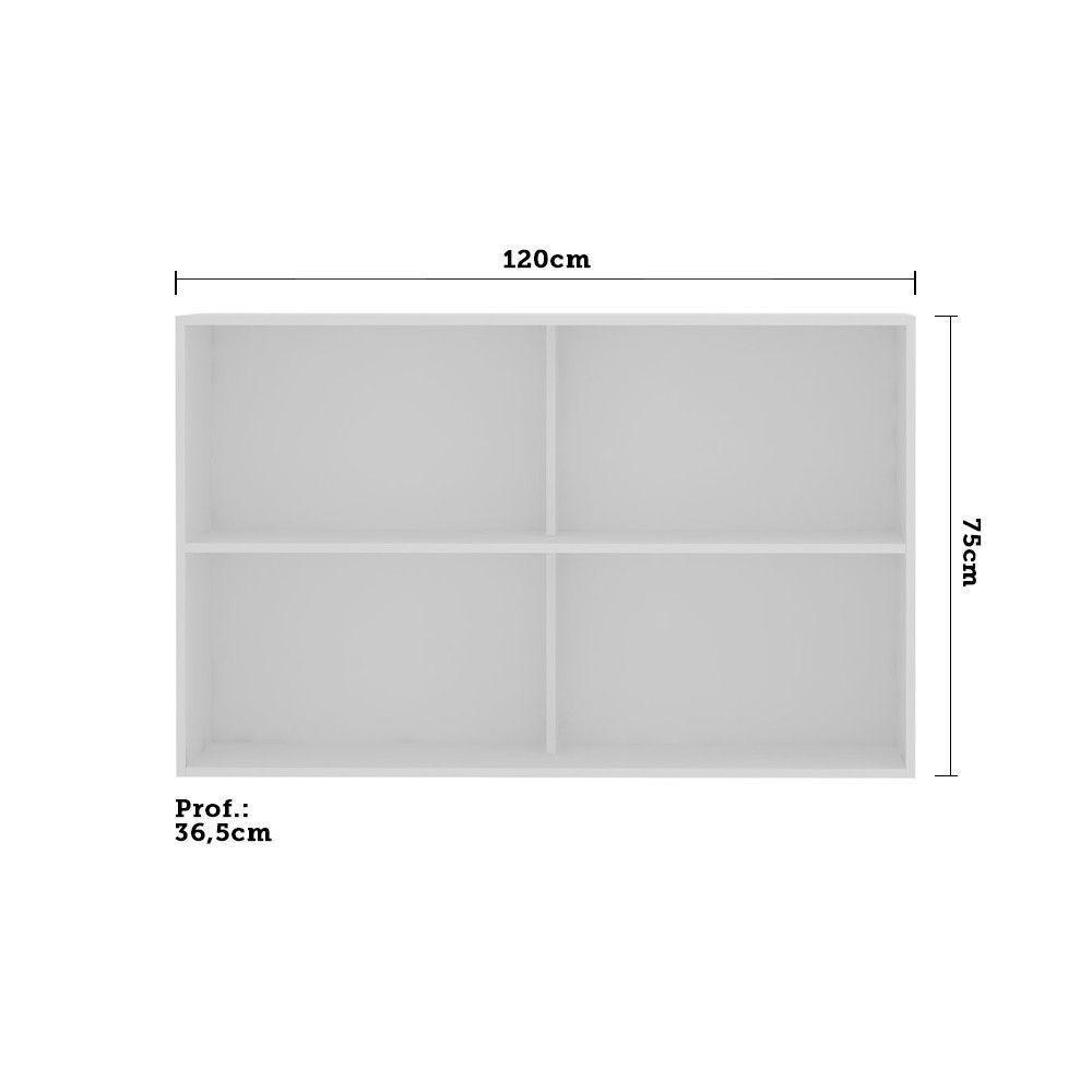 Armário Basculante 120cm 2 Portas E C/Vidro Reflecta Bronze - 3