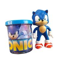 Kit Boneco Sonic Azul Articulado 15Cm + Caneca 350Ml Nº6 - 1