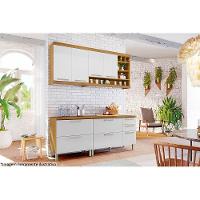 Módulo Cozinha Nesher Burguesa Armário  c/ 2 Portas Freijó/Branco - 2