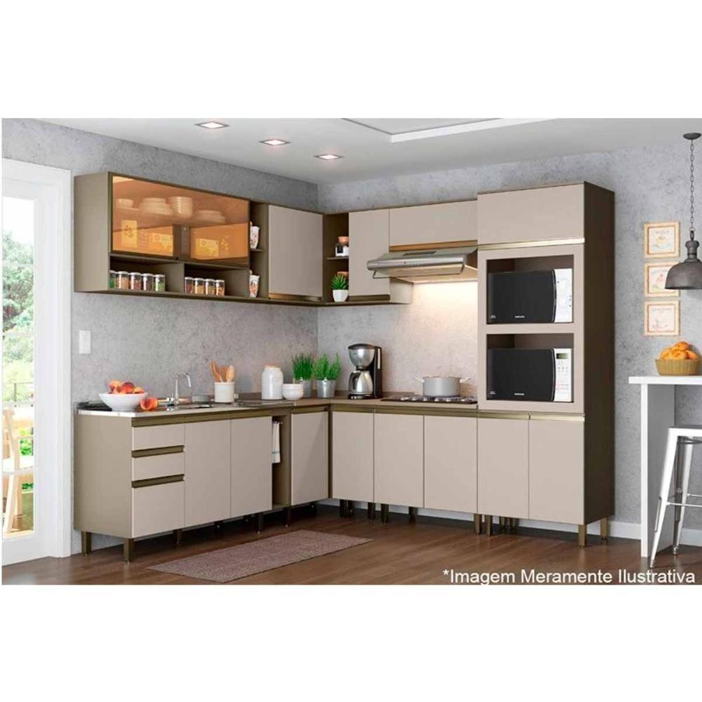 Módulo Cozinha Henn Connect Armário  1 Porta Duna/Cristal - 2